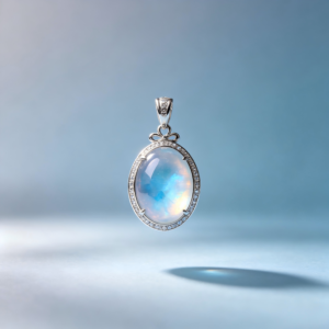Ethereal Moonstone Solitaire Pendant