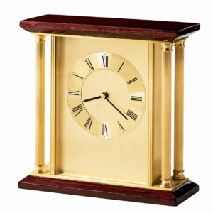 Gold-Tone Metal Table Clock — view 1