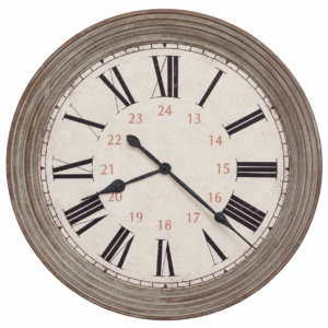 Reclaimed-Wood-Style Wall Clock — view 1